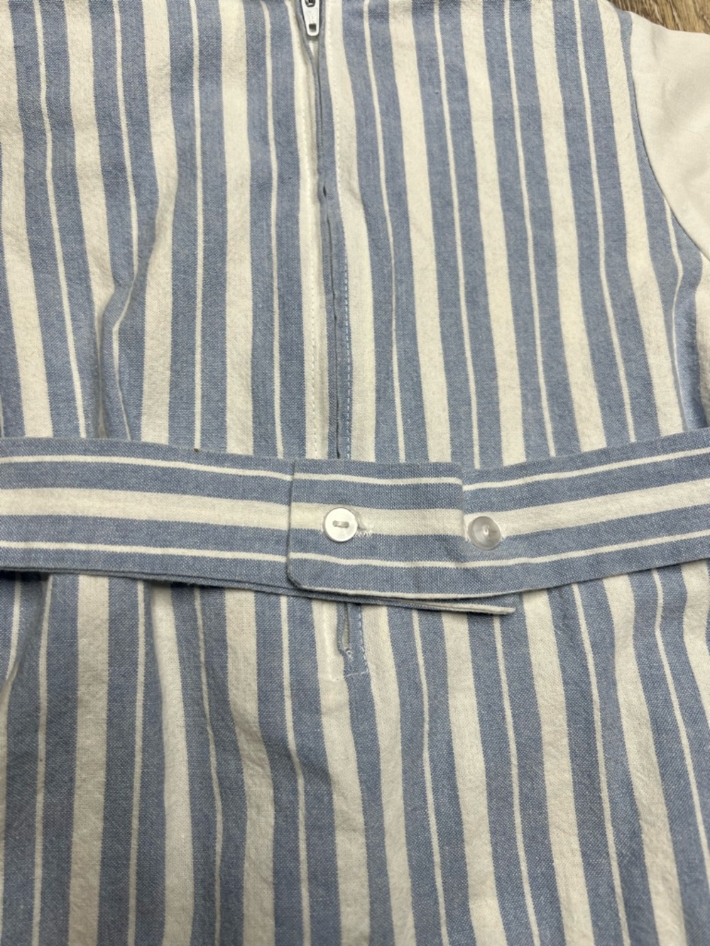 Vintage Good Lad Teddy Bear Patch Blue Striped Romper 18M Made In the USA - Picture 9 of 10